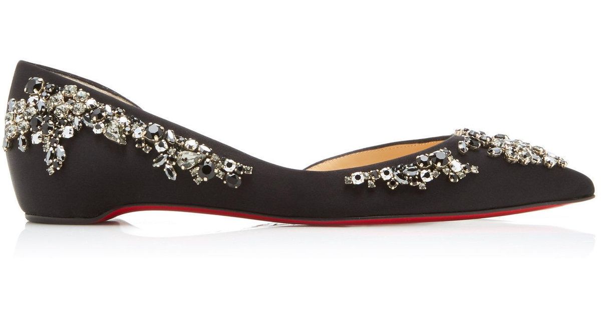 satin pointed toe flats