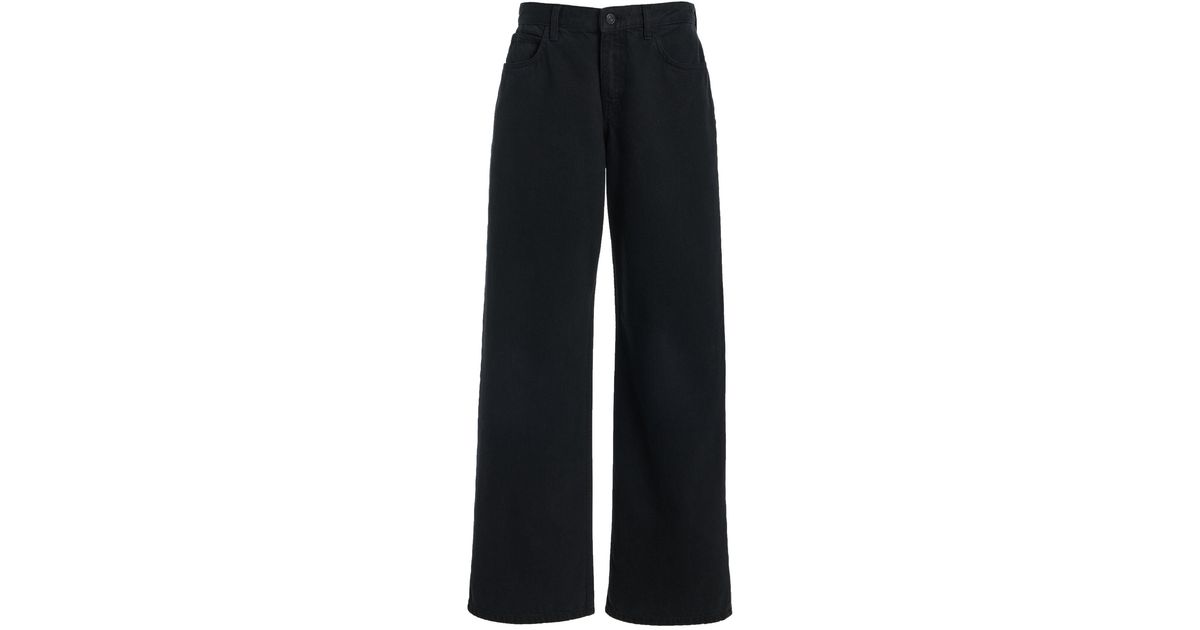 The Row Eglitta Rigid Low-Rise Straight-Leg Jeans in Black | Lyst