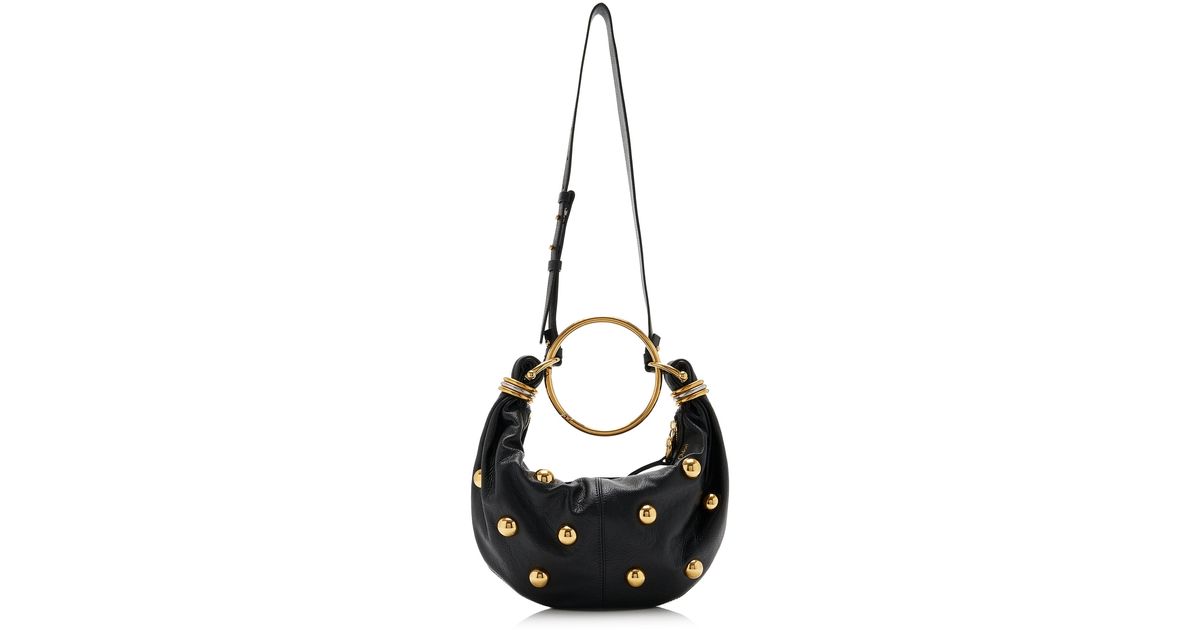 Chloé Studded Leather Bracelet Bag in Black | Lyst