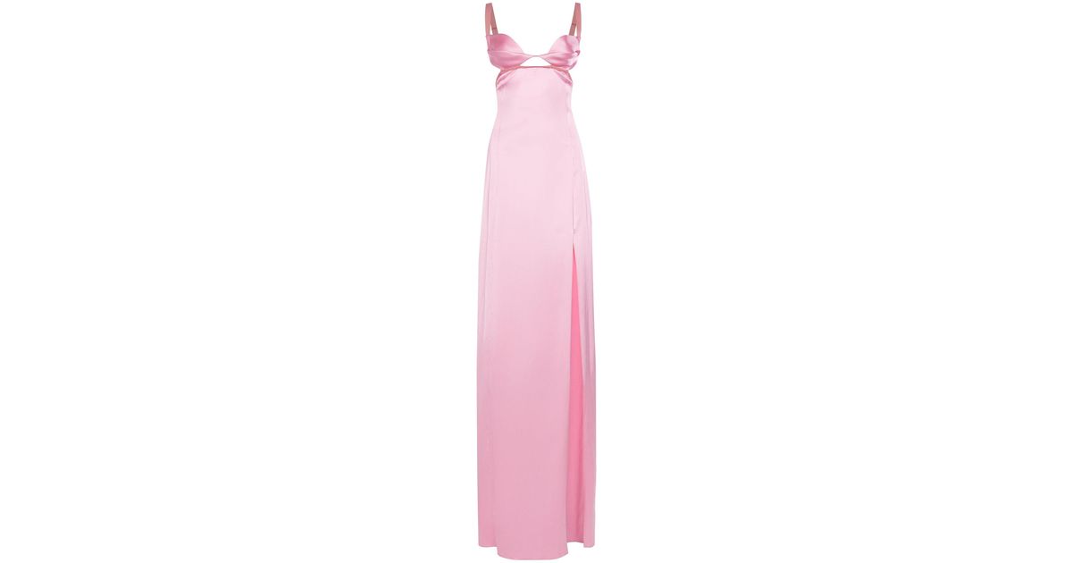 double petal satin maxi dress Petal Satin Maxi Dress in Pastel Yellow