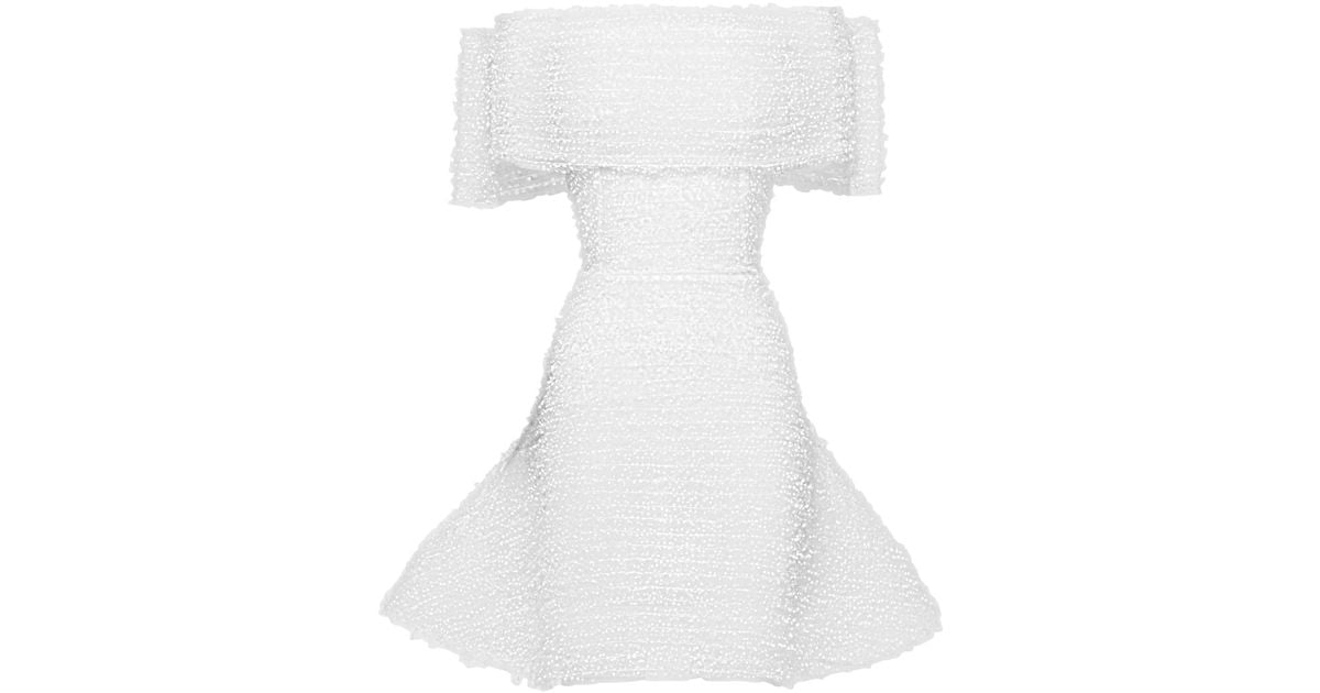 Maticevski Admiration Strapless Bow-back Tulle Mini Dress in White | Lyst
