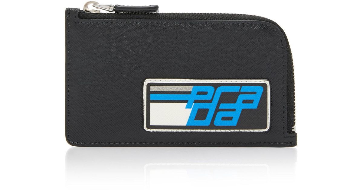 prada card holder with zipper