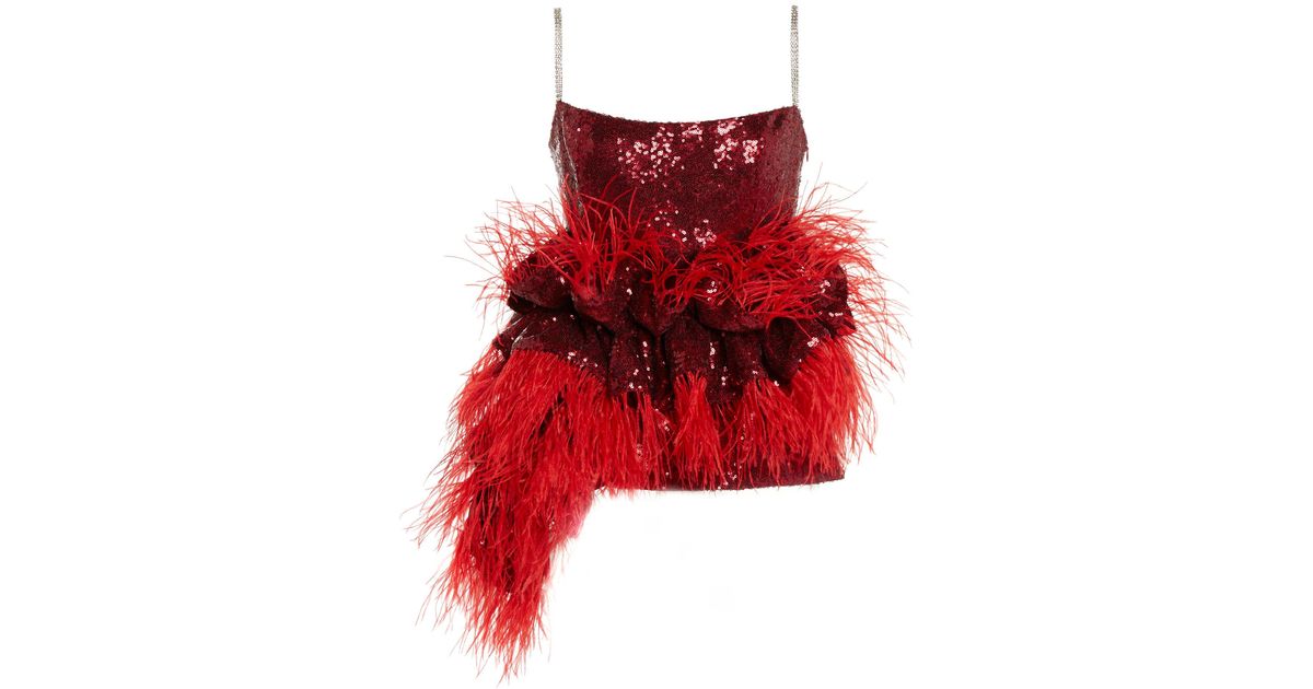 feather bustier top