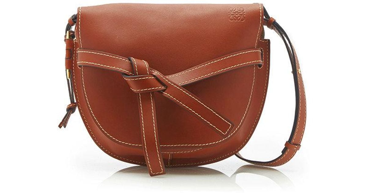 Gate pocket leather crossbody bag Loewe Brown in Leather - 23155709