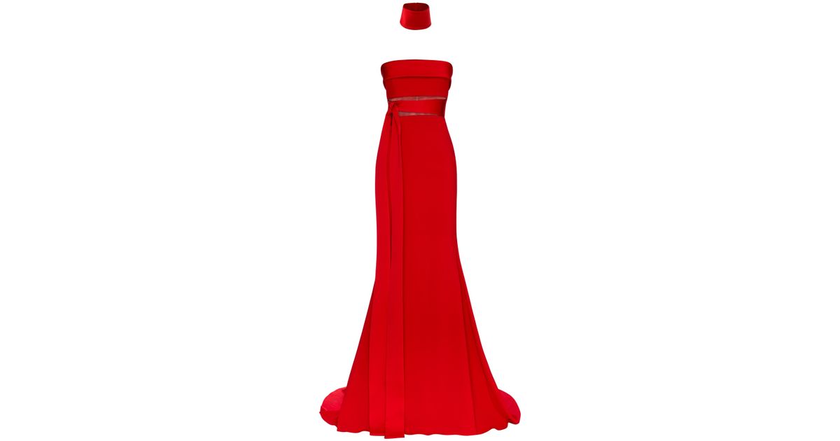 alex perry red gown