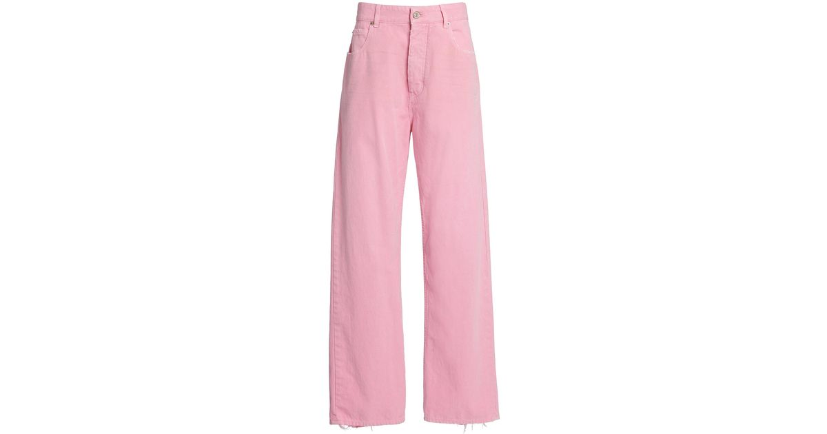 Pink Rigid Balenciaga Rigid Drop-Rise Wide-Leg Jeans in Pink | Lyst Canada