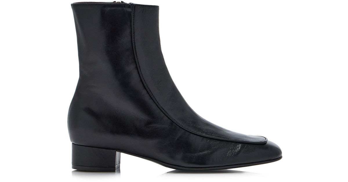 Herbert Levine Black Calf Leather Bos Taurus Stiletto Heel Sandals