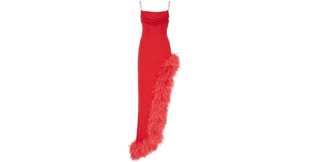 ワンピース ALESSANDRA RICH MINI DRESS FEATHER TRIM Alessandra Rich Feather-trim Velvet Mini Dress - Runway Catalog
