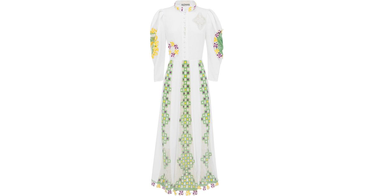 ALMAIS Ramona Crochet Midi in White | Lyst Australia