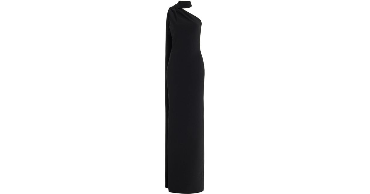 open lace back dress Elianna One Shoulder Satin Maxi Dress main image 0
