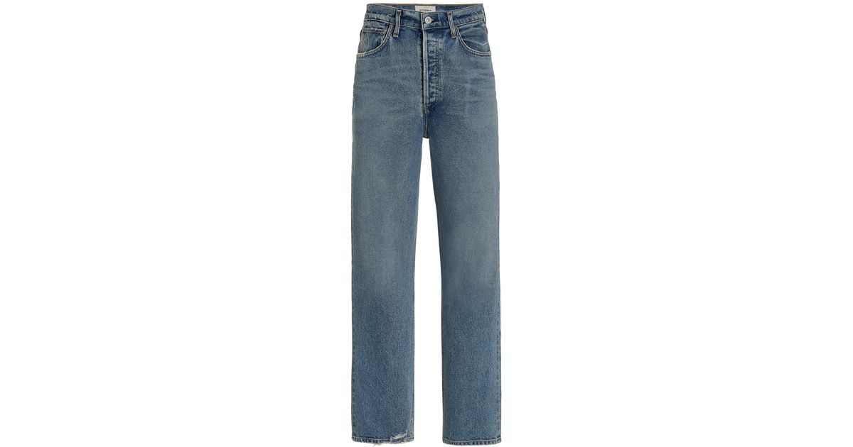 Citizens of Humanity Denim Eva Stretch High-rise Relaxed Straight-leg Jeans in Blue - Lyst
