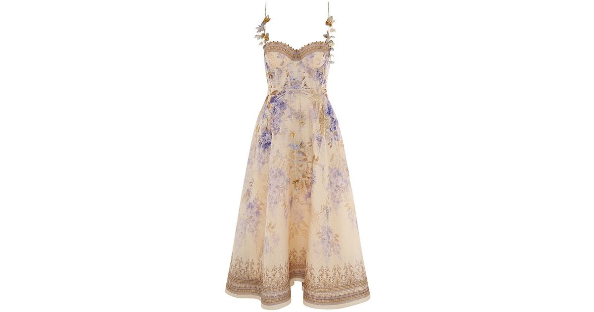 knee length dresses for ladies Zimmermann Natura Midi Corset Dress - Size 2