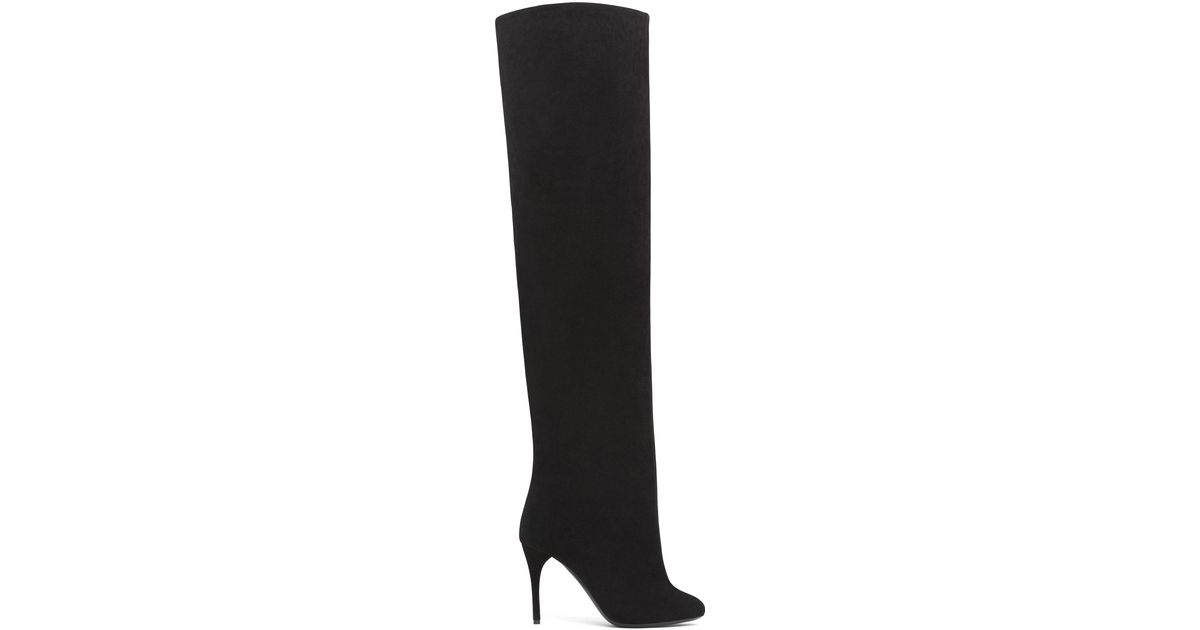 Alaïa Suede Over-The-Knee Boots in Black | Lyst