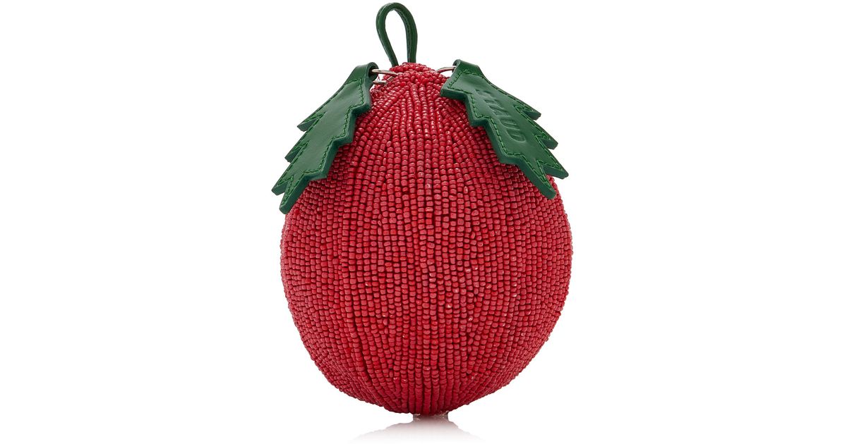 STAUD Campari Beaded Tomato Bag in Red | Lyst
