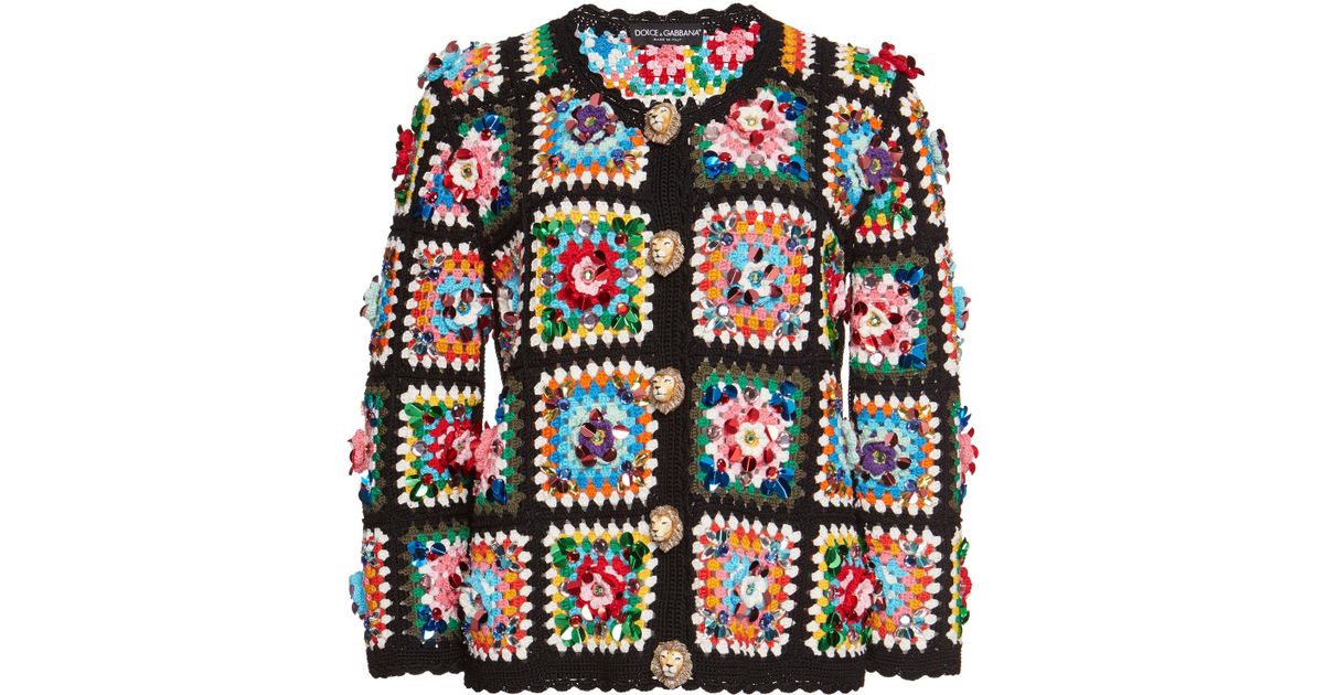 dolce and gabbana granny square jacket