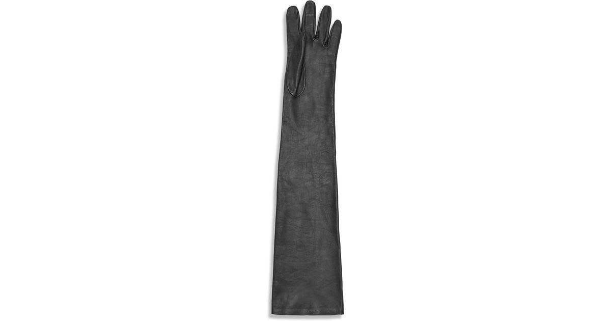 The Row Simon Leather Gloves in White | Lyst