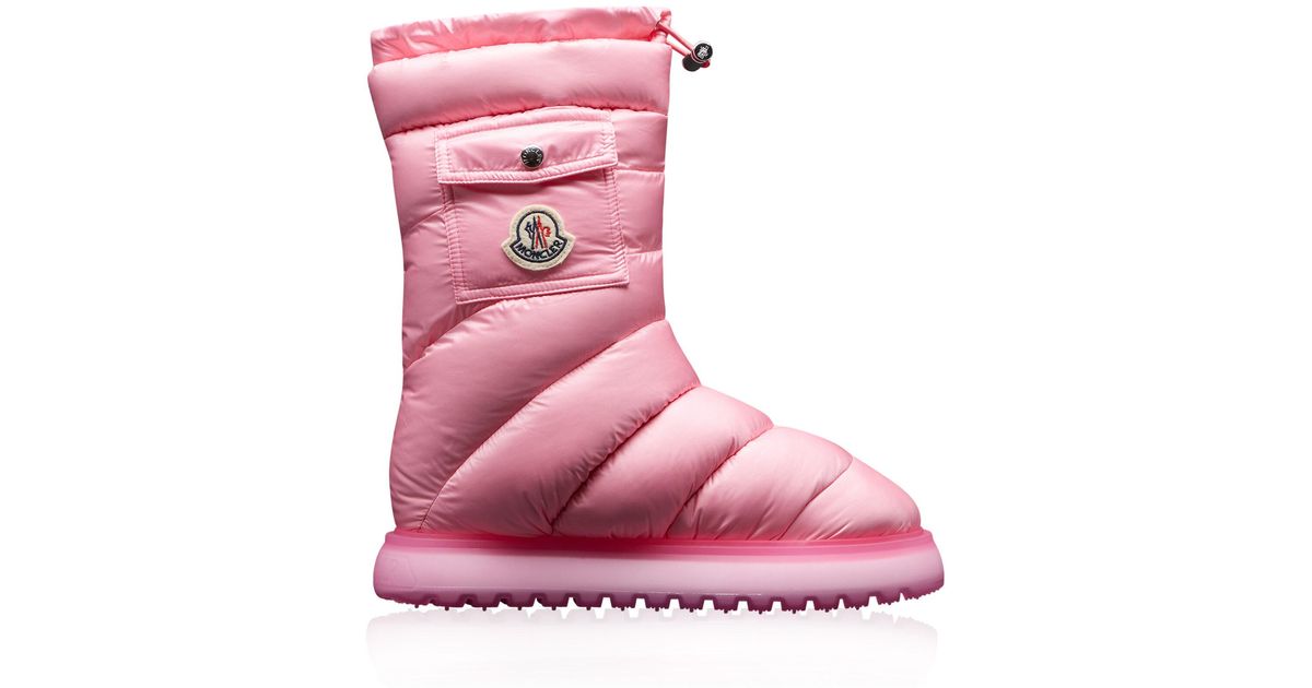 Moncler Gaia Midlength Downnylon Snow Boots in Pink Lyst
