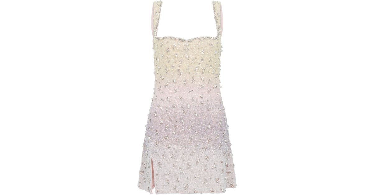 White Clio Bubble Slit dress