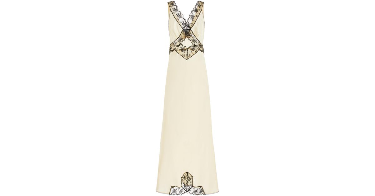 SIR. Willa Lace-trimmed Cutout Silk Maxi Dress in White | Lyst Canada