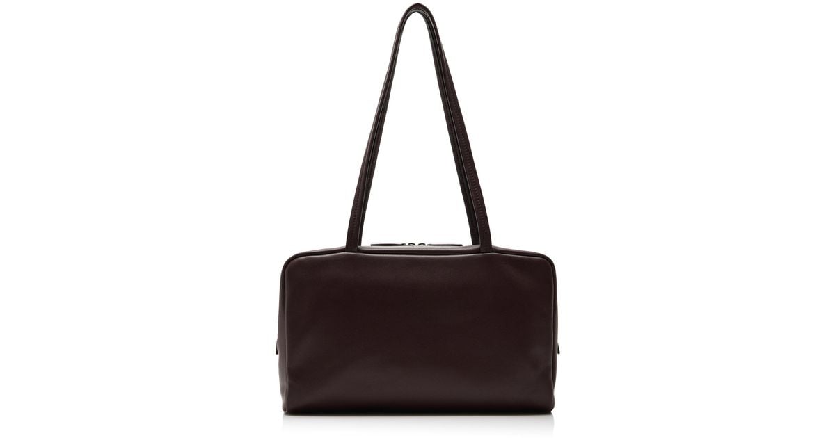 The Row Astra Leather Bowling Bag in Black | Lyst