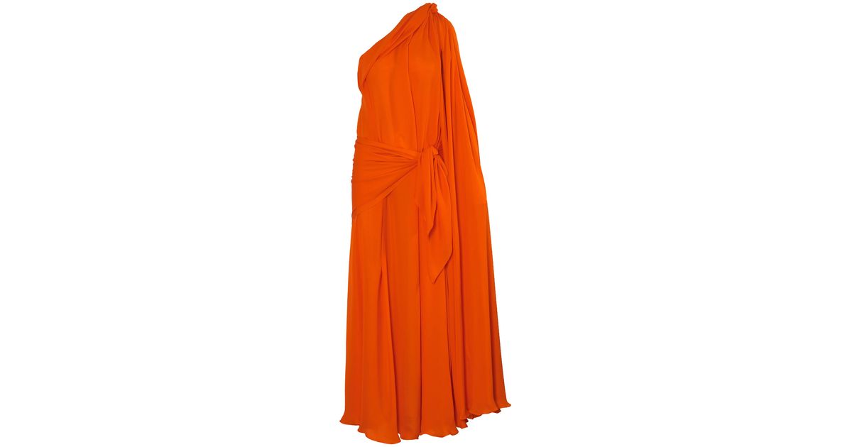 Johanna Ortiz Rituales De Valentia Silk Maxi Dress in Orange | Lyst