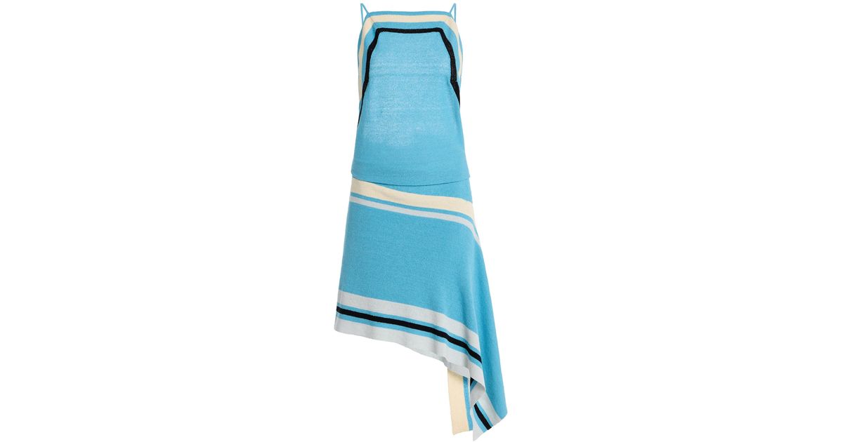Christopher Esber Straccio Knitted Extension Drape Mini Dress in Blue | Lyst Christopher Esber Straccio Knitted Extension Drape Mini Dress in Blue | Lyst