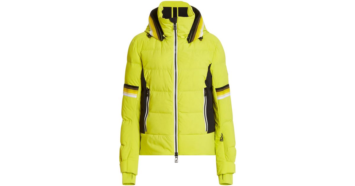 Toni Sailer Mura Padded Stretch-shell Hooded Ski Jacket in Yellow - Lyst
