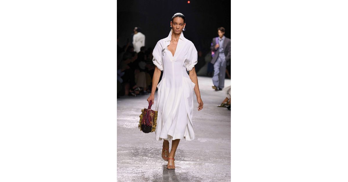 Bottega Veneta Viscose Linen Dress With Frog Details in Black | Lyst