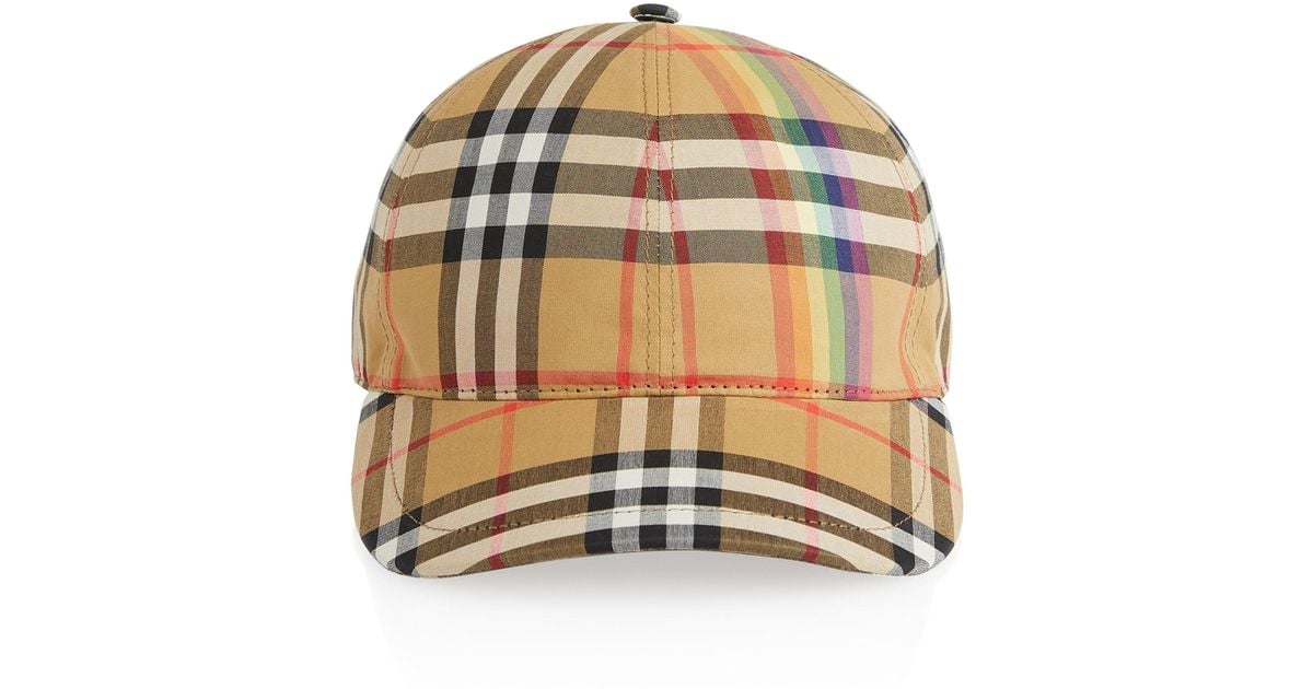 rainbow burberry hat