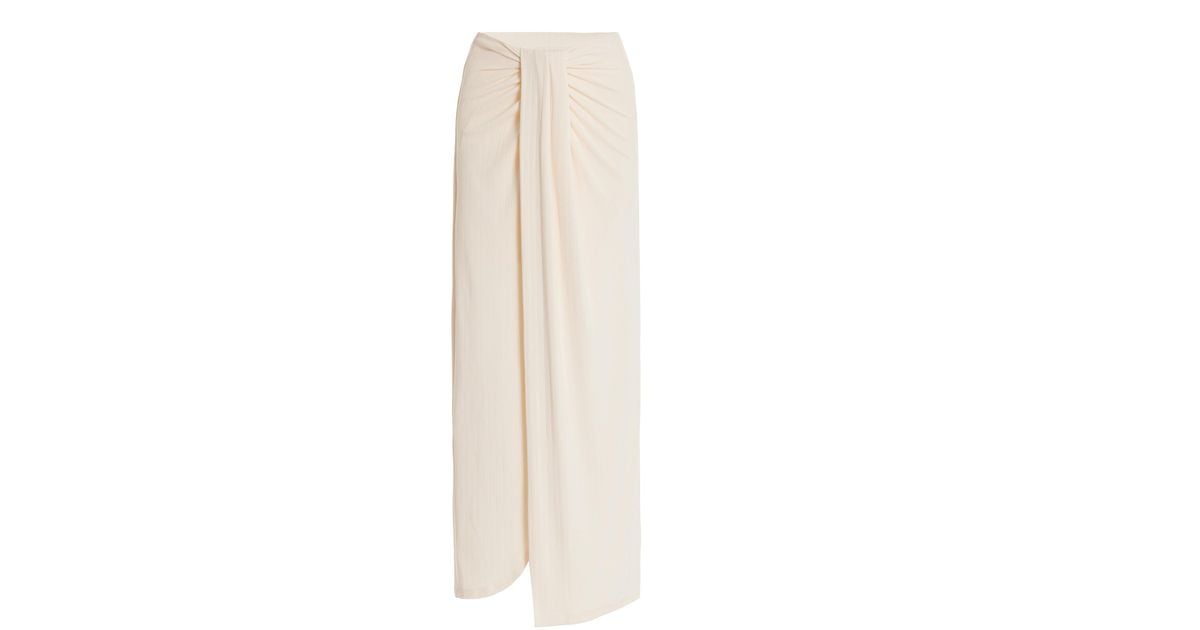 Significant Other Odealia Draped Maxi Skirt in White | Lyst