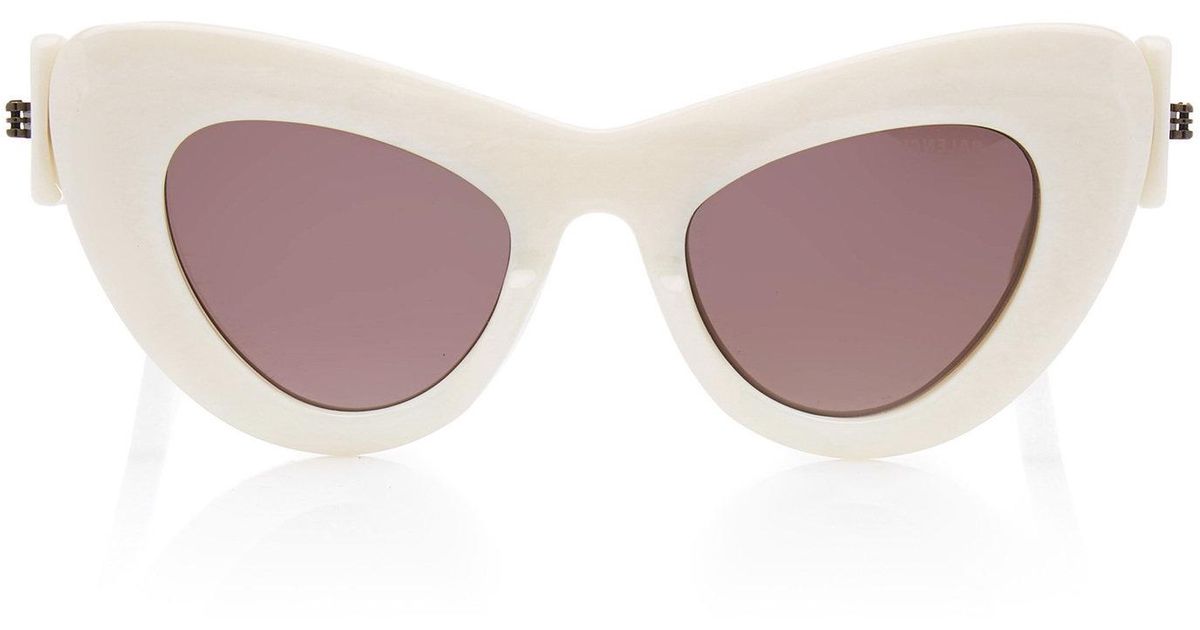Balenciaga Reversed Cateye Acetate Sunglasses in White Lyst UK