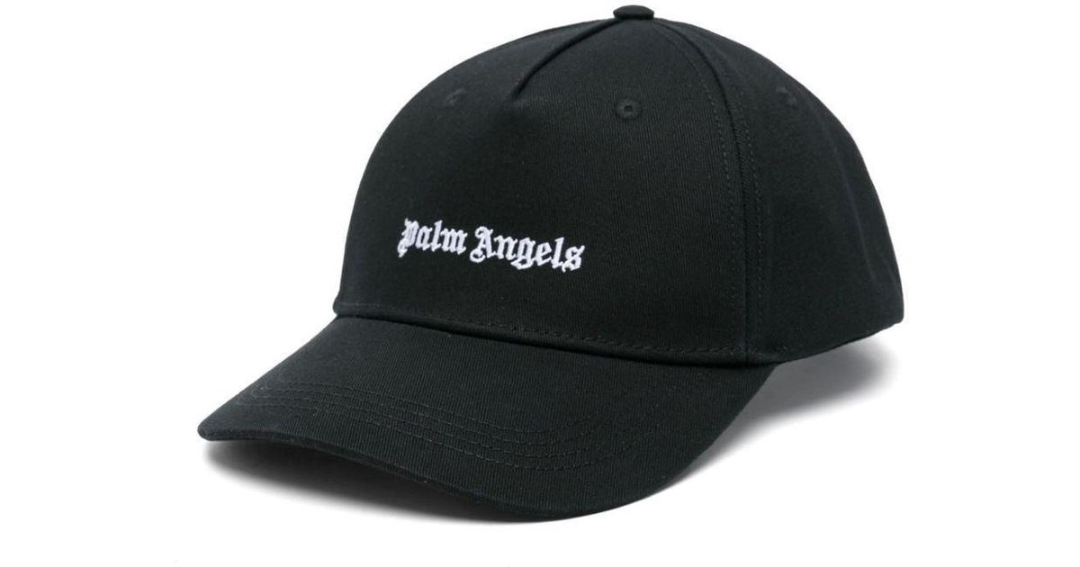 Palm Angels Logo Baseball Cap in Black for Men Lyst UK