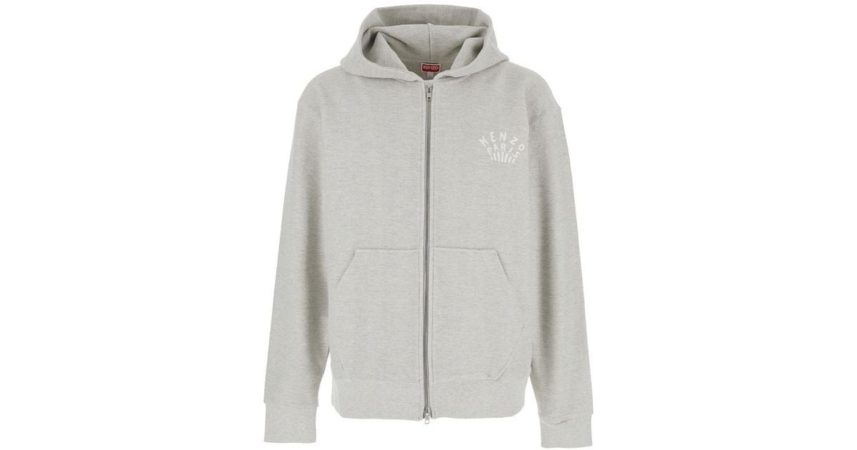 パーカー・フーディ KENZO GOTS KENZO DRAGONFLY FULL ZIP HOODIE KENZO Gots Dragonfly Full Zip Hoodie in Gray for Men | Lyst