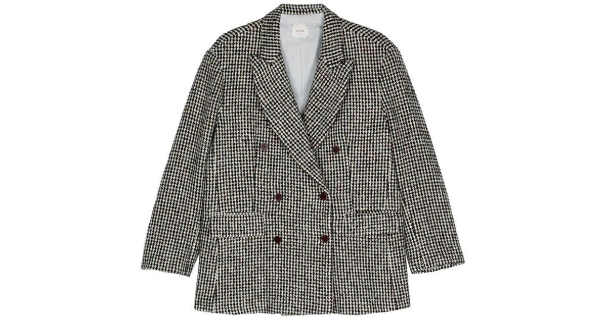 Alysi Women's Double Breasted Lyocell and Linen Blazer OLIO