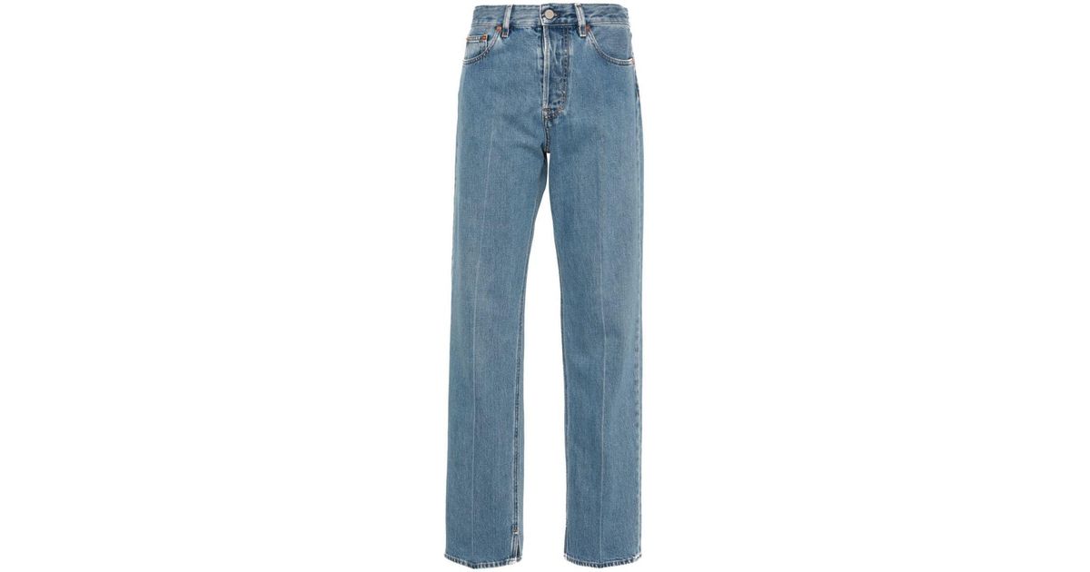Gucci Old Flower Waist Jeans Blue Cotton main image 1