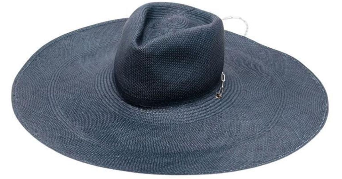 ハット Van Palma SS22 LIVY XL W/SILVER CHAIN (LIVY.XL.S NAVY BLUE) Van Palma Livy Xl W/ Chain Accessories in Blue | Lyst