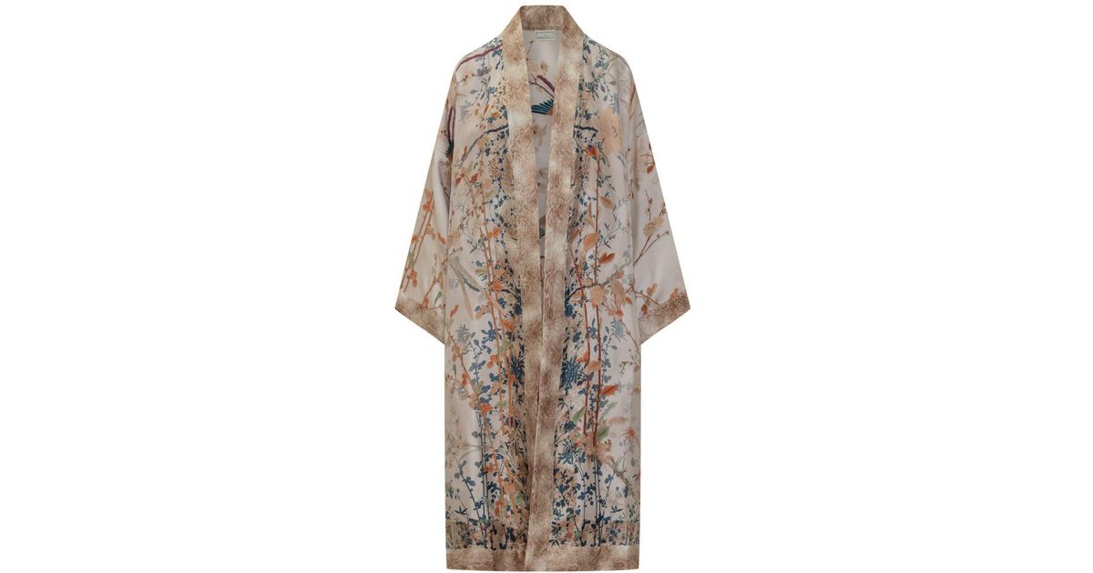 Pierre Louis Mascia Kimono Aloe in White | Lyst