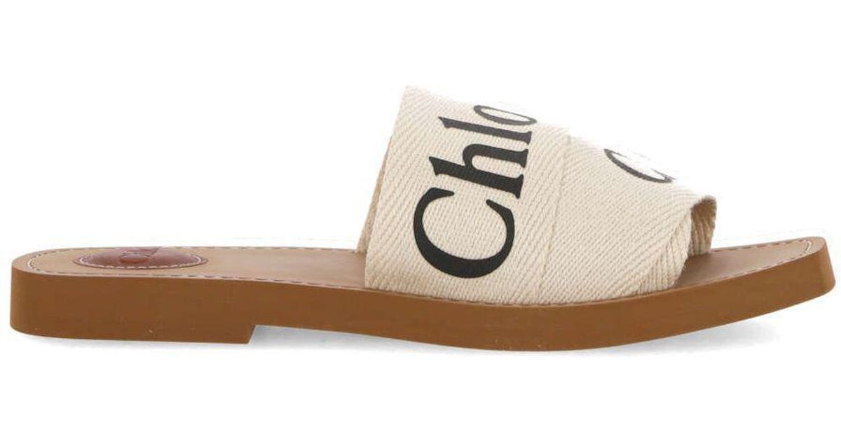 white chloe sandals