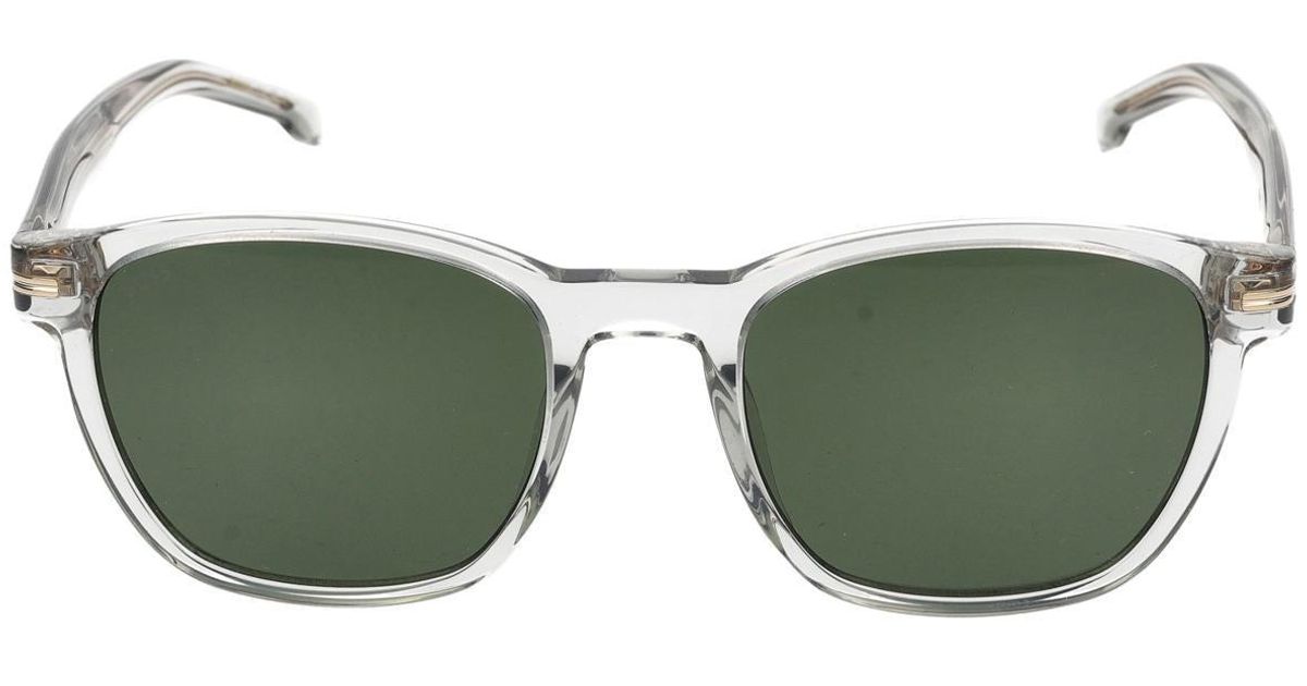 BOSS Occhiali Da Sole Uomo In Metallo, Montatura Rettangolare Bold Con Inserto Metallico, Eco-acetato - 3