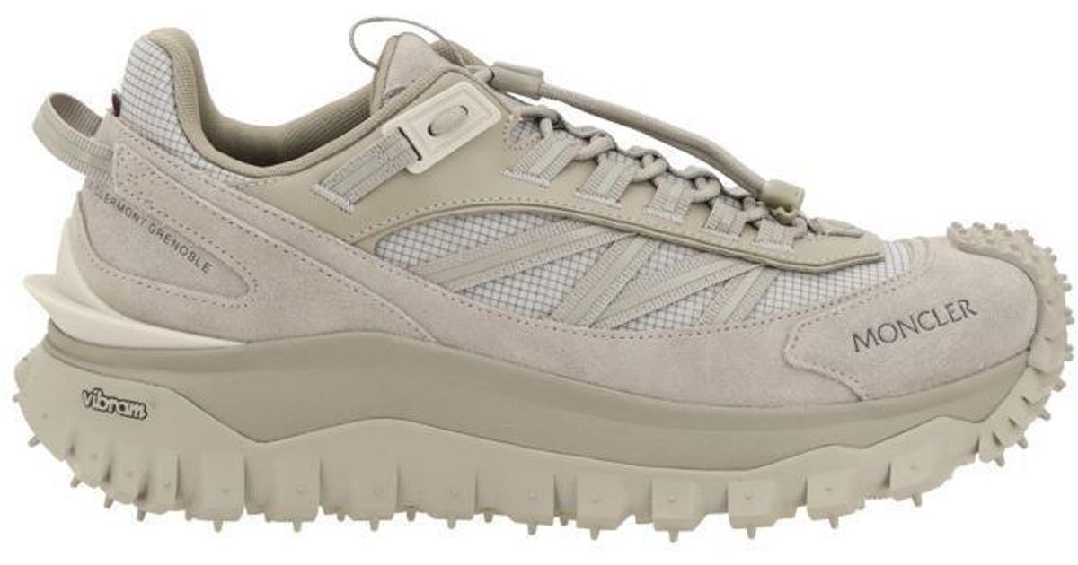 Moncler White Polyester Athletic Sneakers