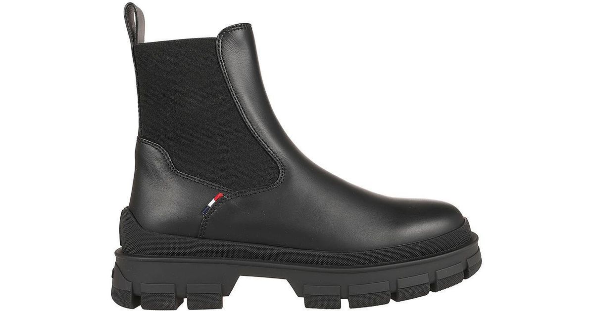 Moncler Black Cotton Ankle Boots