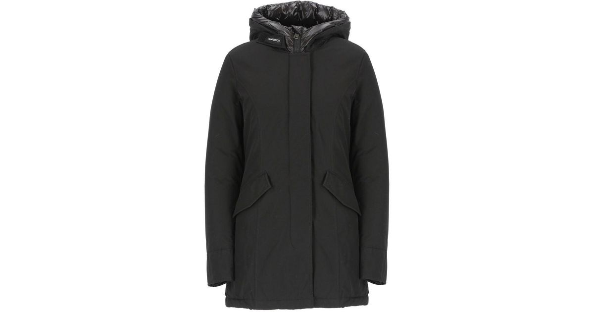 Woolrich Luxury Arctic Parka Girl Mit Echtfell Schwarz www.lyst.co.uk