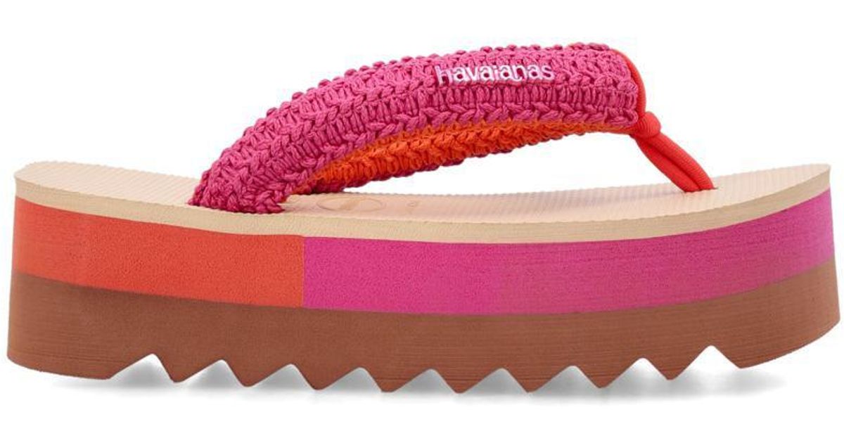 Havaianas Top High Chunky Boho Flip-Flops in Pink | Lyst