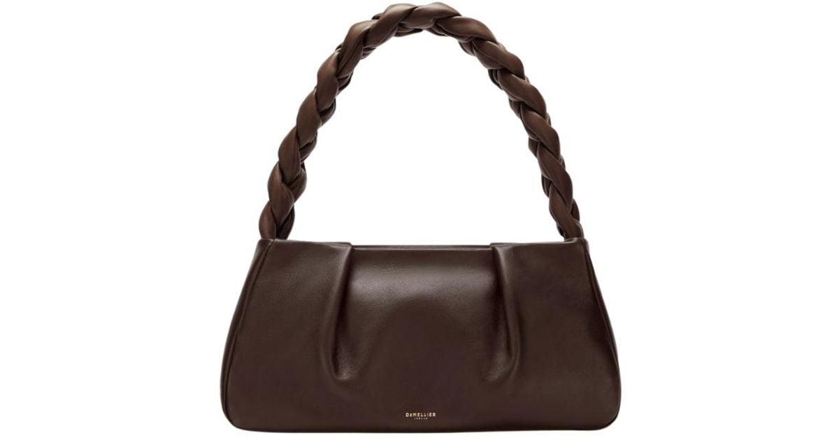 DeMellier London Genova Leather Braided Baguette Bag In Espresso Lyst UK