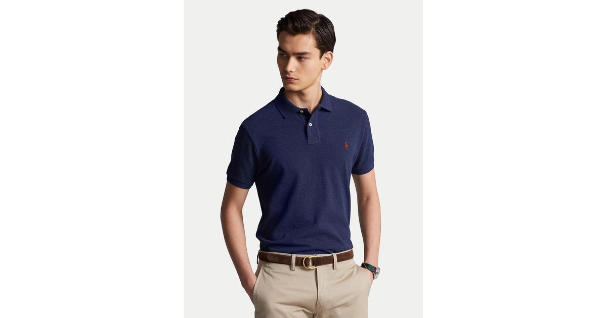 Polo Ralph Lauren Poloshirt 710680784292 Custom Slim Fit in Blau 