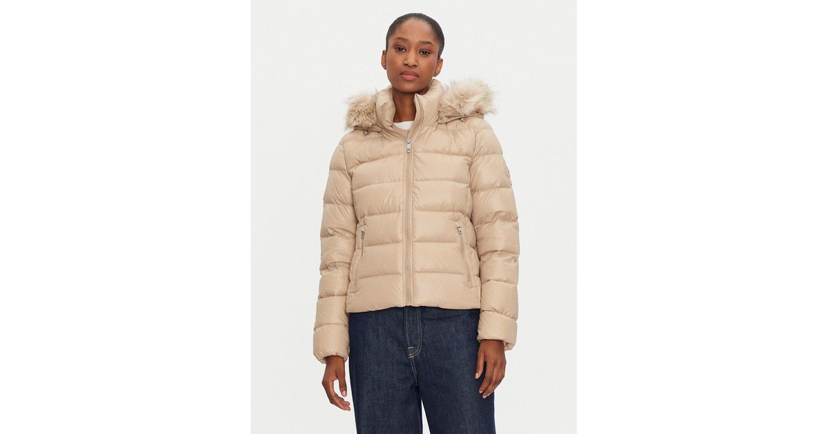 Beige Tyra Tommy Hilfiger Jacke Daunen Jacke Tommy Hilfiger