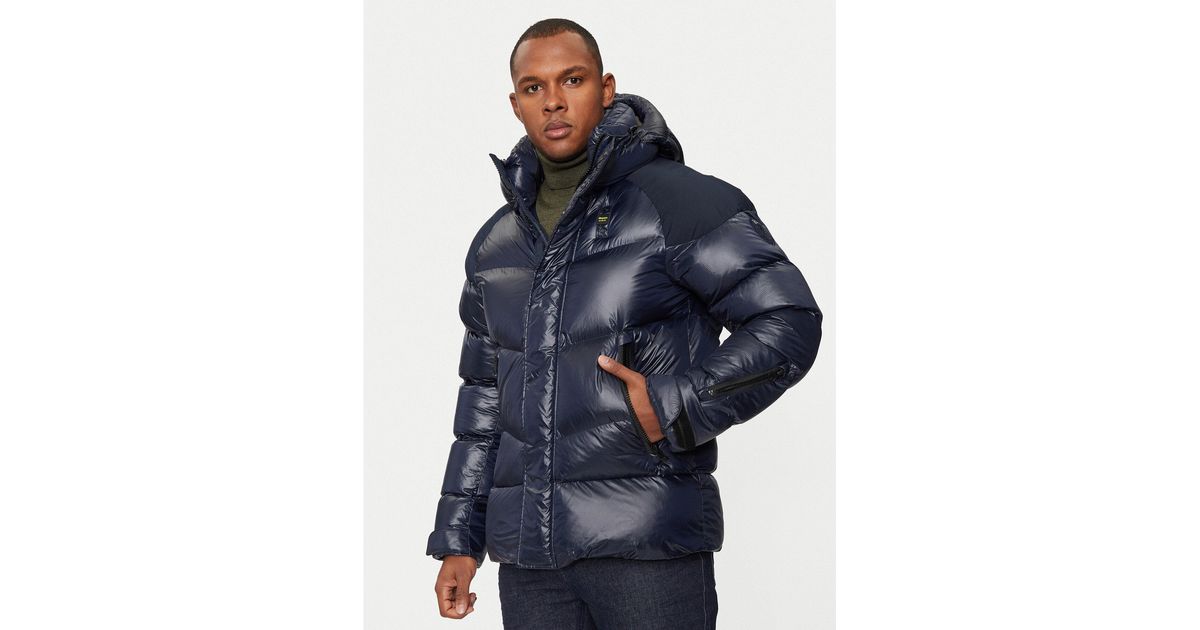 Blauer Winterjacke 24Wbluc02234 Regular Fit in Blau für Herren