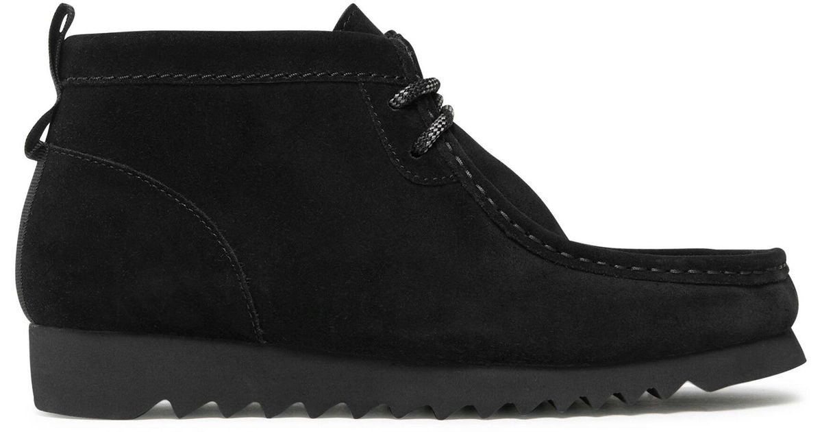 Clarks Schnürschuhe wallabee2 ftre 261749367 black suede für 
