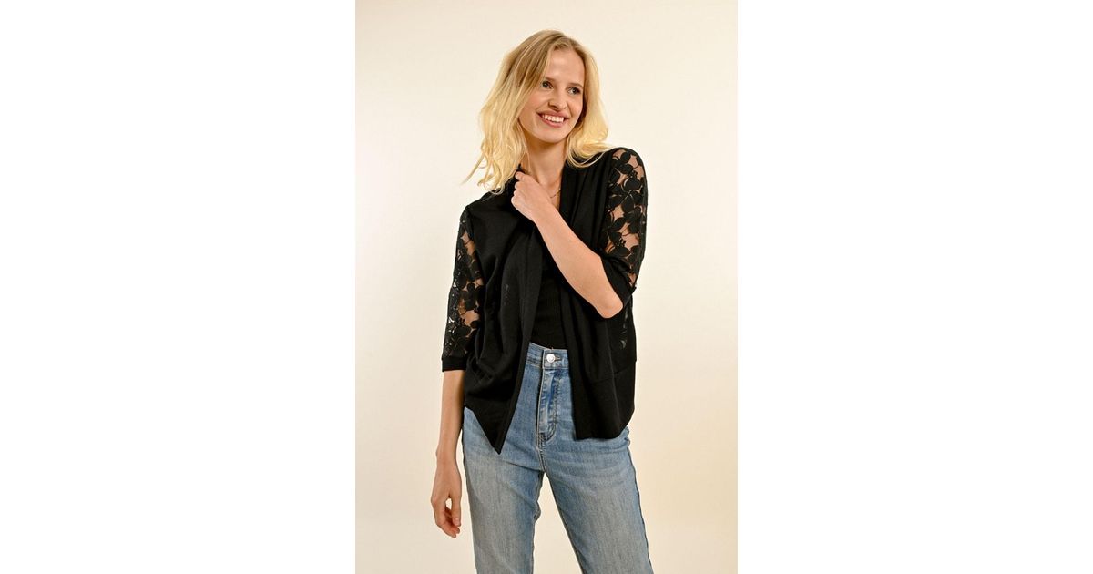 Gilet en dentelle Molly Bracken en coloris Noir Lyst