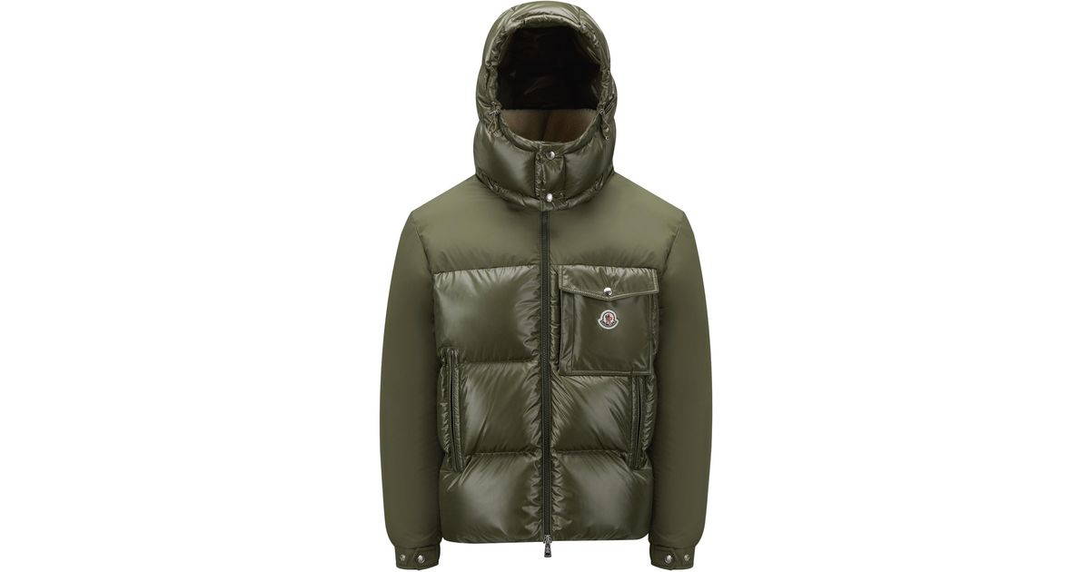 Moncler Bayuda Short Down Jacket in Green for Men | Lyst